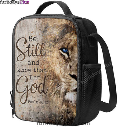 Christian Lunch Bag, Be Still And Know That I Am God Lion Of Judah Lunchbag, Lunch Bag, Lunch Bags For Adults