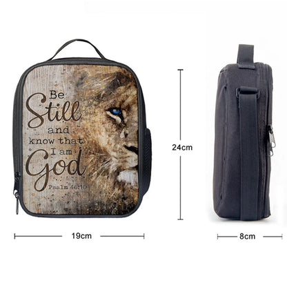 Christian Lunch Bag, Be Still And Know That I Am God Lion Of Judah Lunchbag, Lunch Bag, Lunch Bags For Adults