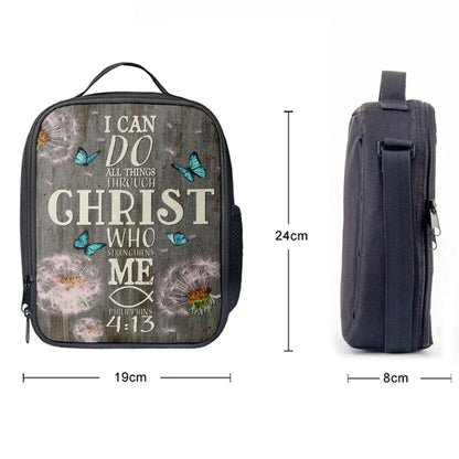 Christian Lunch Bag, Bible Verse I Can Do All Things Through Christ Dandelion Lunch Bag, Lunch Bag, Lunch Bags For Adults