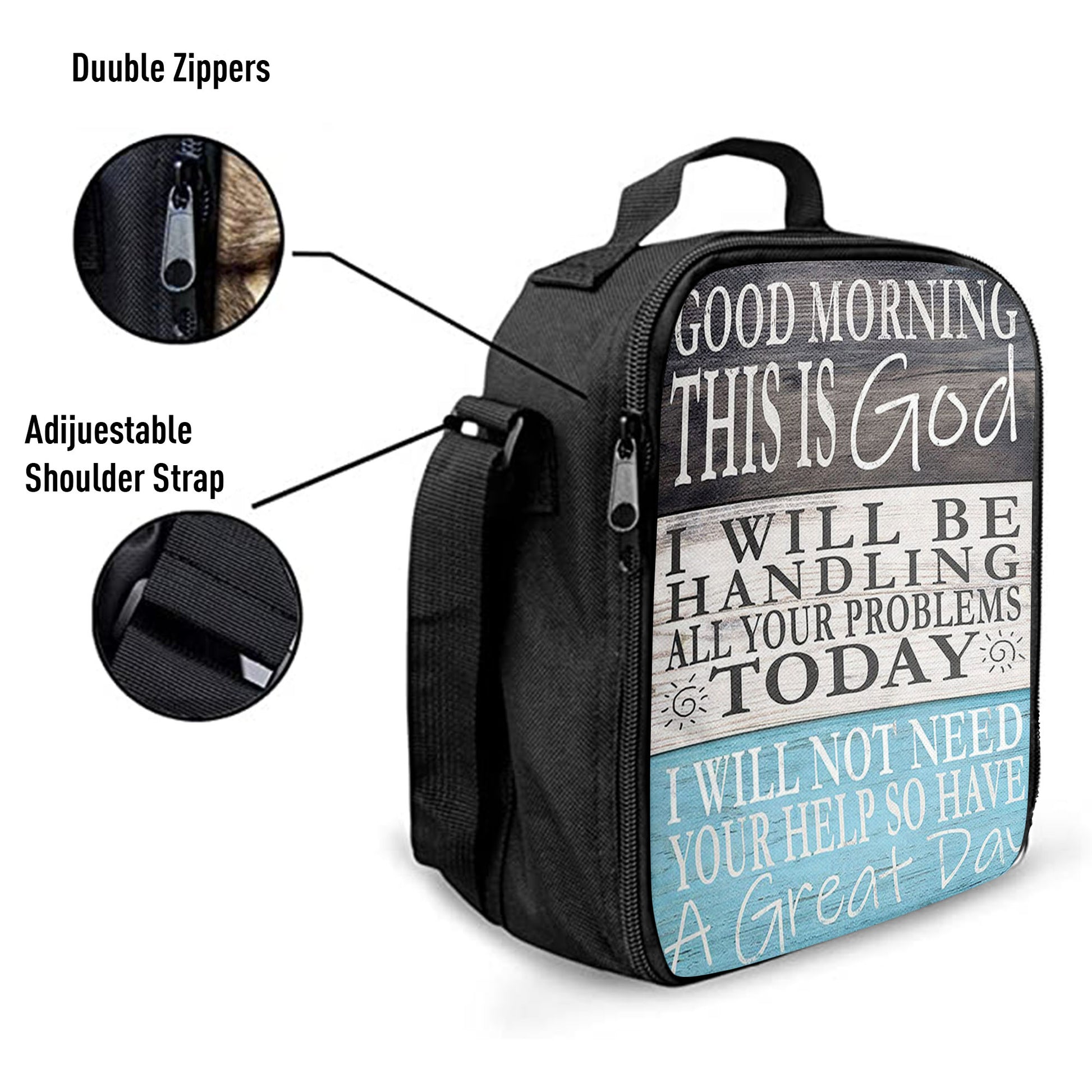 Christian Lunch Bag, Lunch Bag, Good Morning This Is God I Will Be Handling All Your Problems Today Lunch Bags, Lunch Bags For Adults