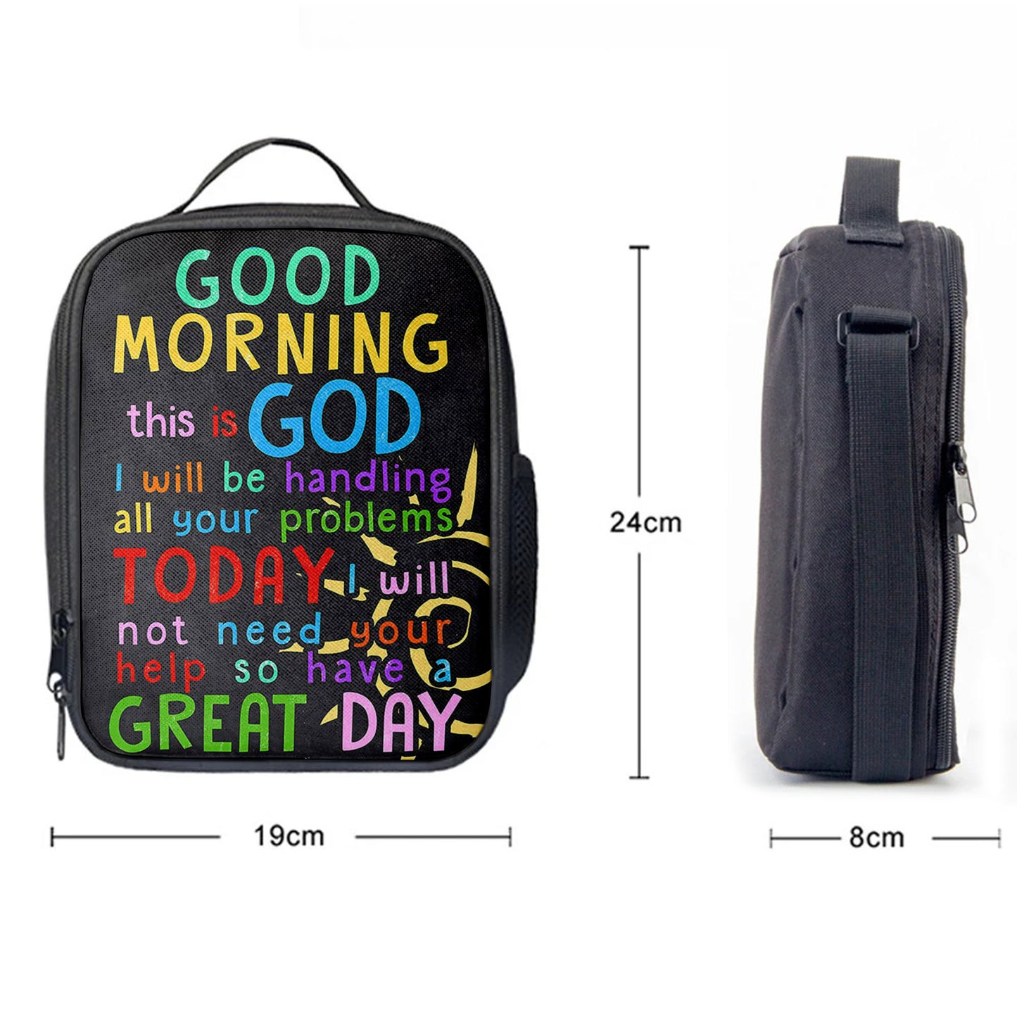 Christian Lunch Bag, Lunch Bag, Good Morning This Is God I Will Be Handling All Your Problems Today Lunchbag, Lunch Bags For Adults