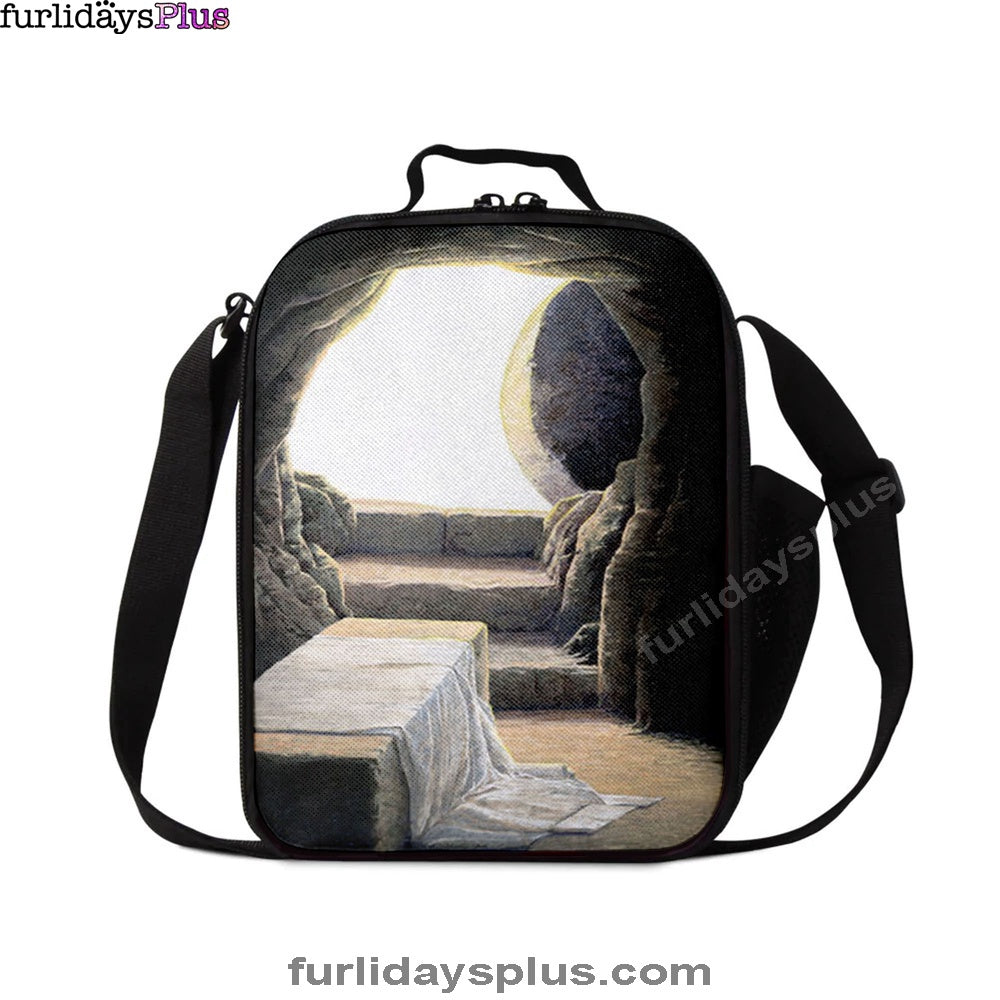 Christian Lunch Bag, Lunch Bag, He Is Risen Empty Tomb Lunch Bag, Christian Lunchbag Print, Lunch Bags For Adults