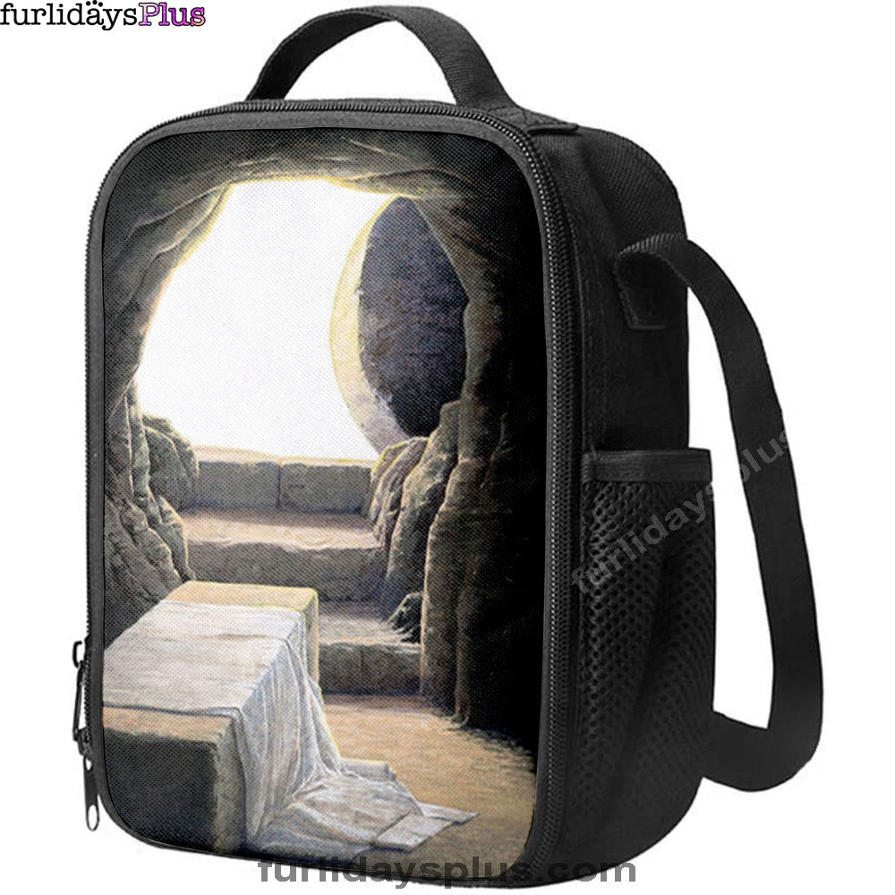 Christian Lunch Bag, Lunch Bag, He Is Risen Empty Tomb Lunch Bag, Christian Lunchbag Print, Lunch Bags For Adults