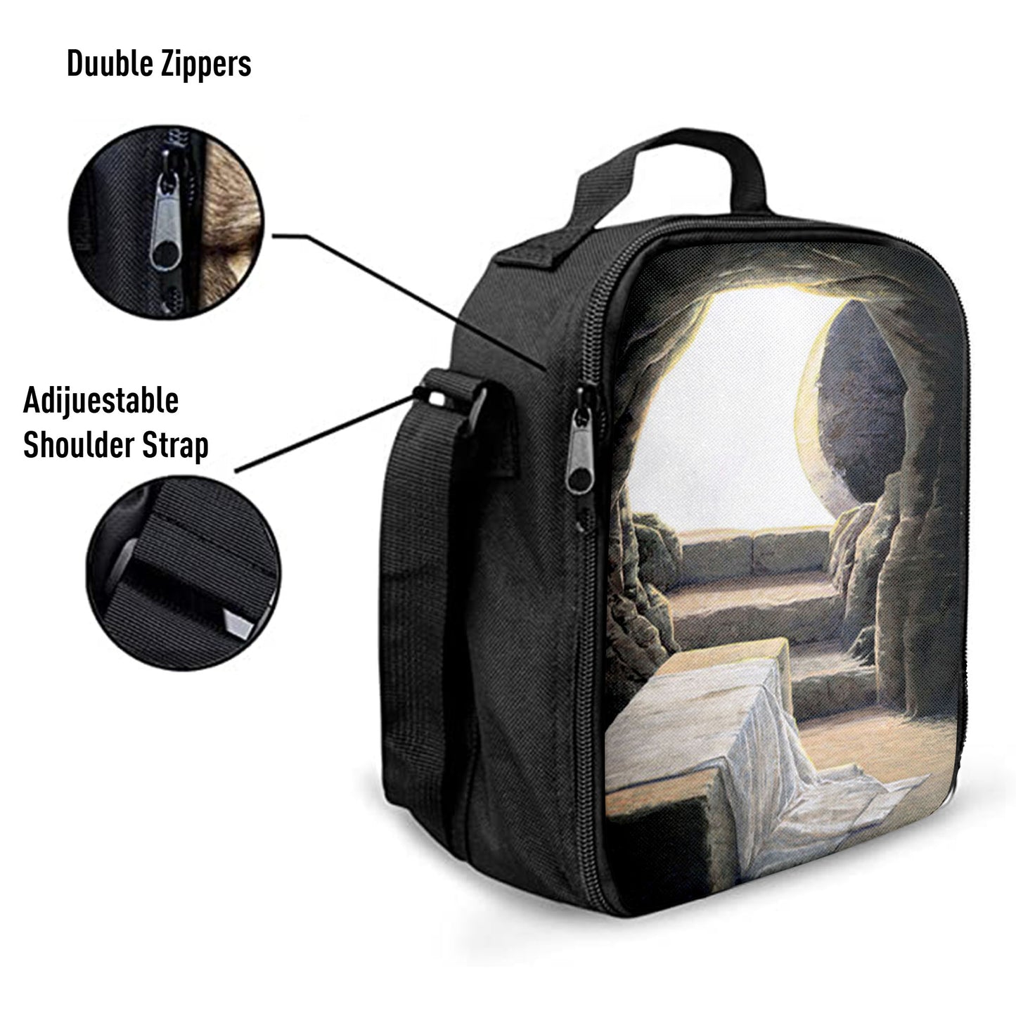 Christian Lunch Bag, Lunch Bag, He Is Risen Empty Tomb Lunch Bag, Christian Lunchbag Print, Lunch Bags For Adults