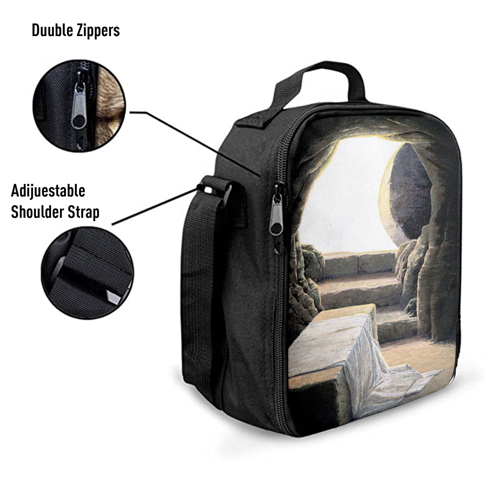 Christian Lunch Bag, Lunch Bag, He Is Risen Empty Tomb Lunch Bag, Christian Lunchbag Print, Lunch Bags For Adults