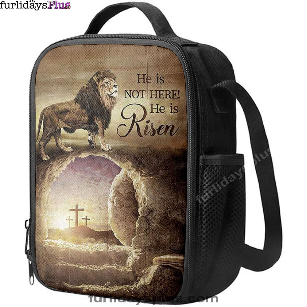 Christian Lunch Bag, Lunch Bag, He Is Risen Lunchbag, The Empty Tomb Lion Lunchbag, Lunch Bags For Adults