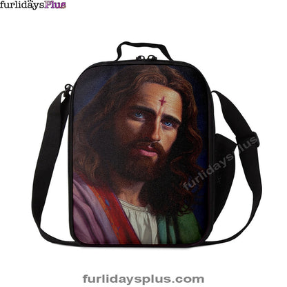 Christian Lunch Bag, Lunch Bag, Jesus Christ Painting Lunchbag, Lunch Bags For Adults