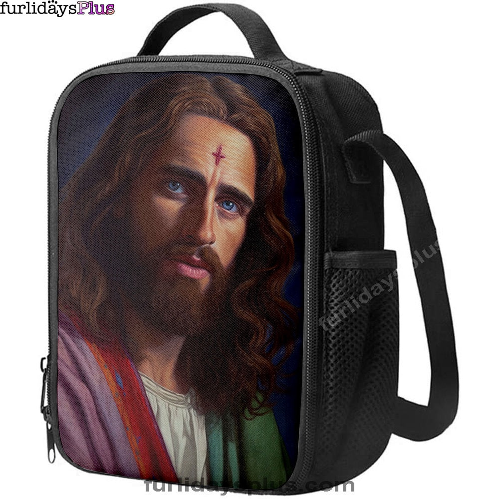 Christian Lunch Bag, Lunch Bag, Jesus Christ Painting Lunchbag, Lunch Bags For Adults