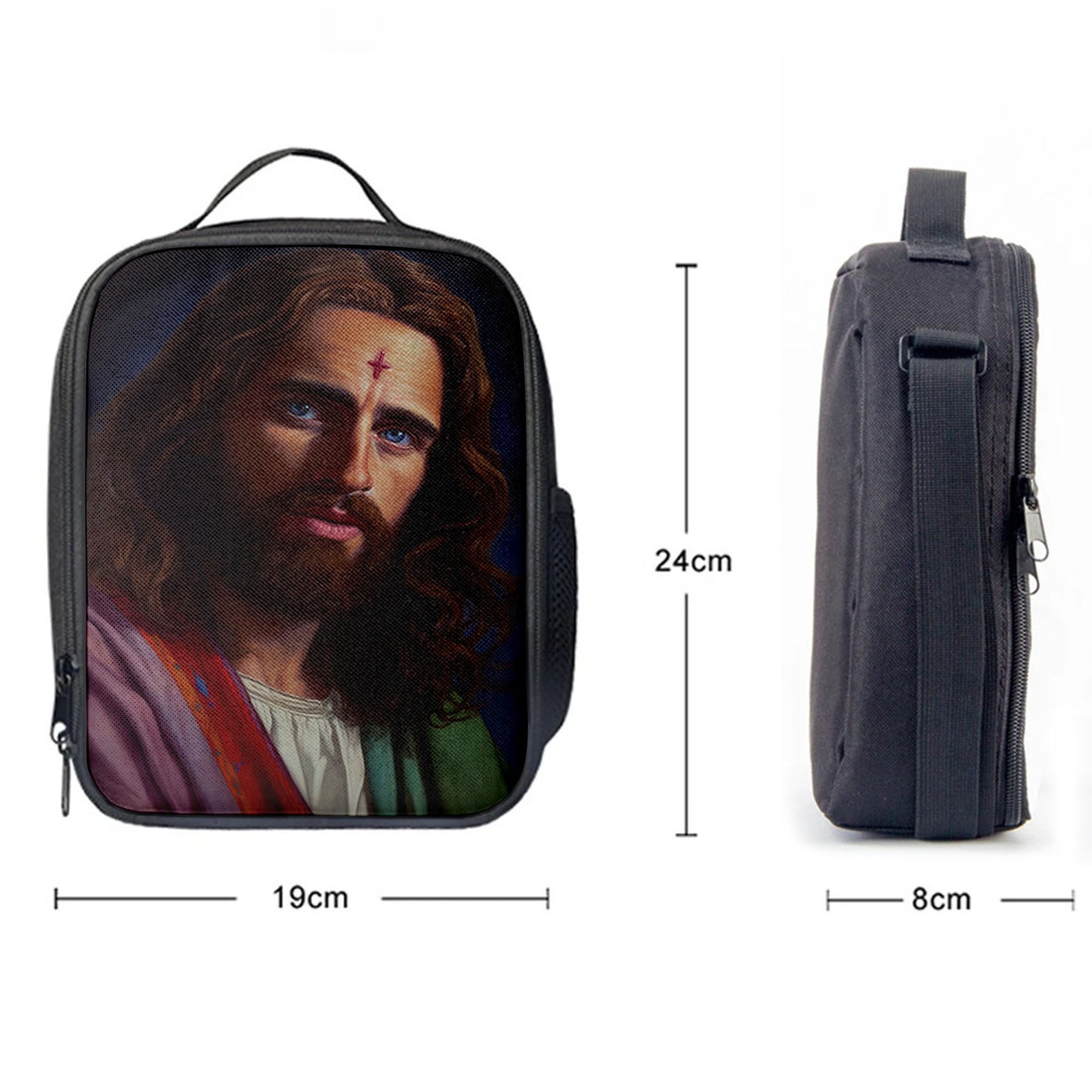 Christian Lunch Bag, Lunch Bag, Jesus Christ Painting Lunchbag, Lunch Bags For Adults