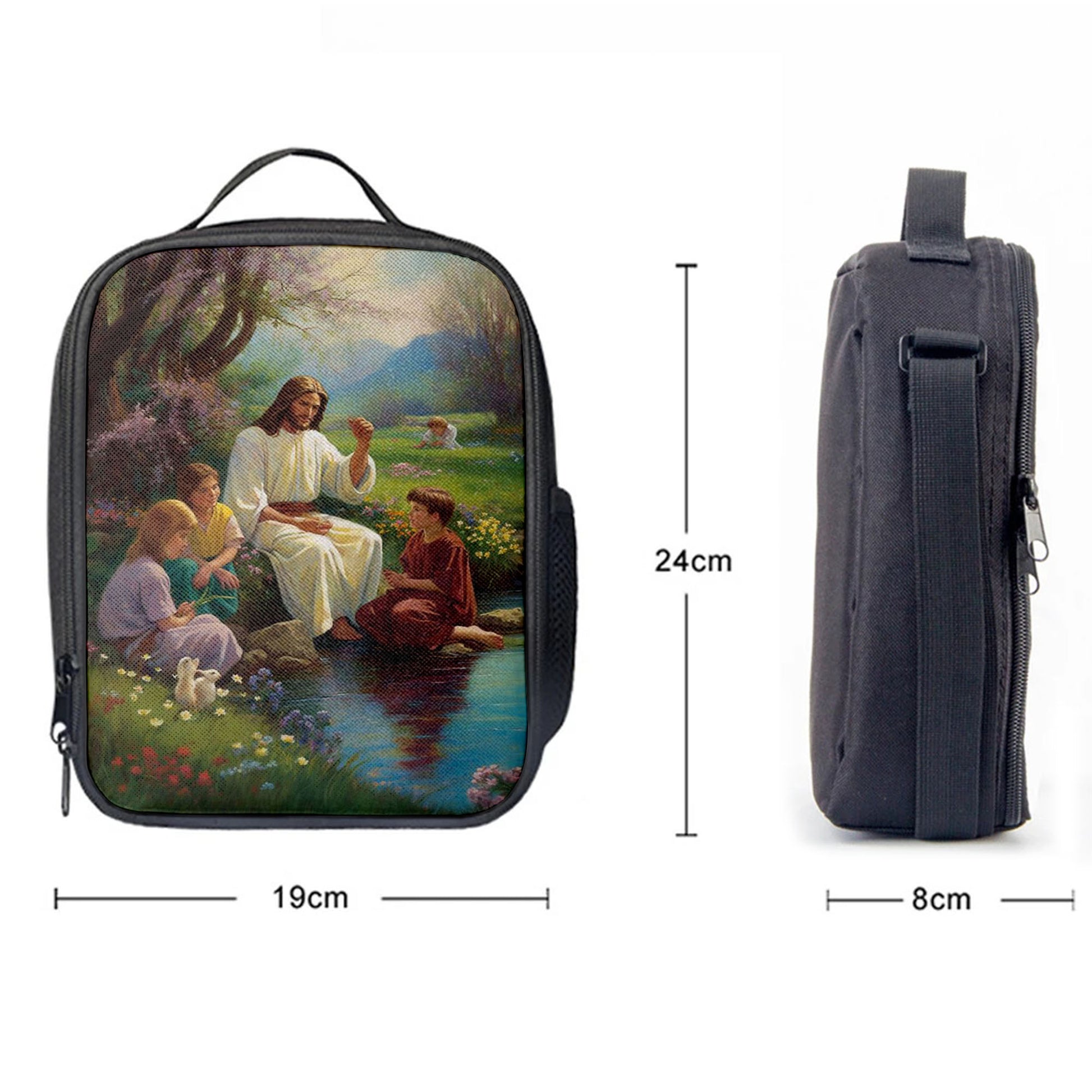 Christian Lunch Bag, Lunch Bag, Jesus Christ With Children Lunchbag, Lunch Bags For Adults
