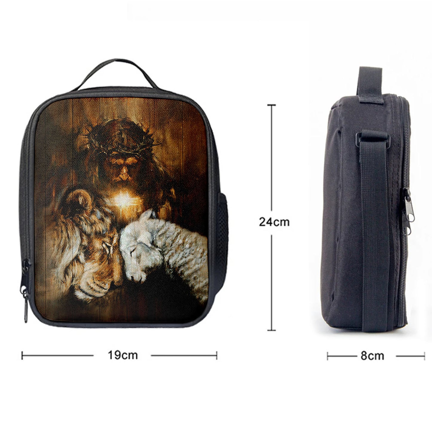 Christian Lunch Bag, Lunch Bag, Jesus Lion And Lamb Cross Lunch Bag, Lunch Bags For Adults