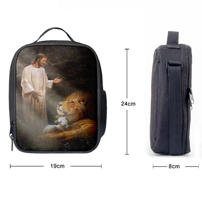 Christian Lunch Bag, Lunch Bag, Jesus Lion And The Lambs Lunch Bag, Lunch Bags For Adults