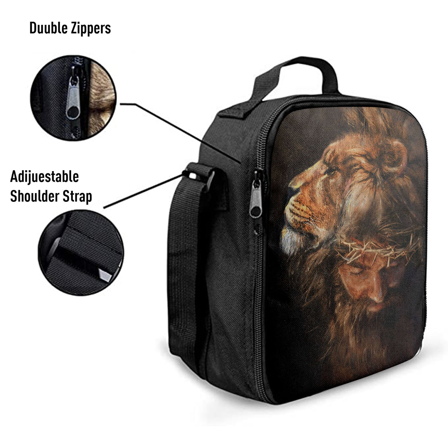 Christian Lunch Bag, Lunch Bag, Jesus Lion Head Lunch Bag, Lunch Bags For Adults