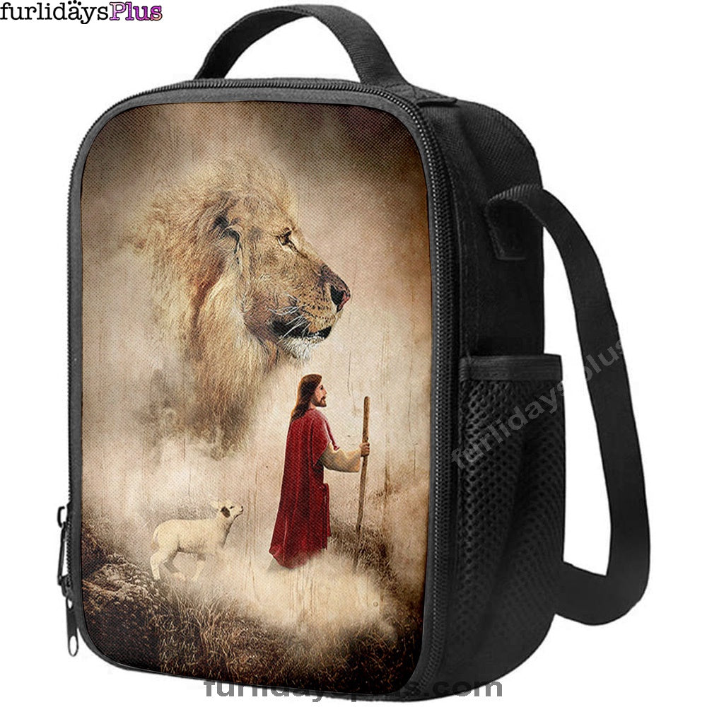 Christian Lunch Bag, Lunch Bag, Jesus Lion King And Lamb Lunch Bag, Lunch Bags For Adults