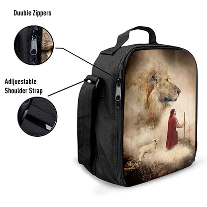 Christian Lunch Bag, Lunch Bag, Jesus Lion King And Lamb Lunch Bag, Lunch Bags For Adults