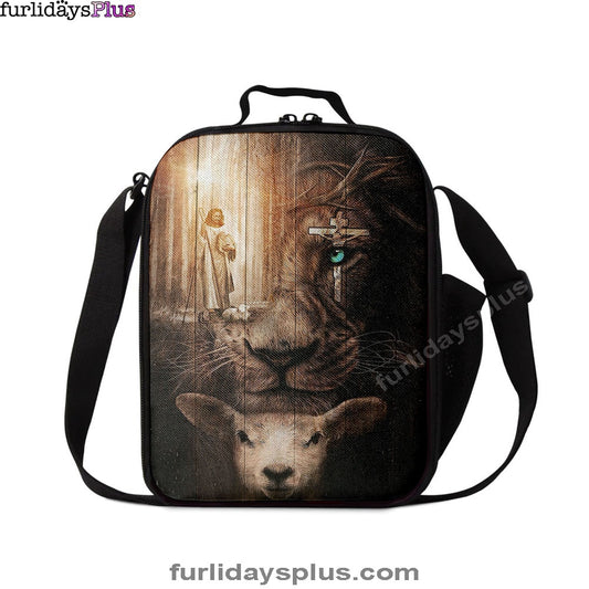 Christian Lunch Bag, Lunch Bag, Jesus Lion & Lamb Lunch Bag, Jesus Lunch Bag, Lunch Bags For Adults