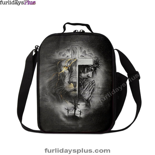 Christian Lunch Bag, Lunch Bag, Jesus Lion Of Judah Cross Lunch Bag, Lunch Bags For Adults