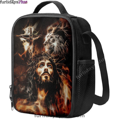 Christian Lunch Bag, Lunch Bag, Jesus Lion Of Judah Lunchbag, The Sacrifice Of Jesus Christ Lunchbag, Lunch Bags For Adults