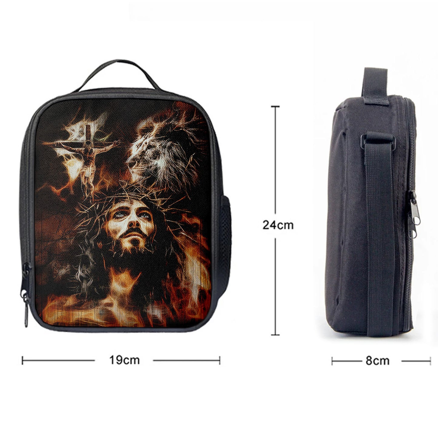 Christian Lunch Bag, Lunch Bag, Jesus Lion Of Judah Lunchbag, The Sacrifice Of Jesus Christ Lunchbag, Lunch Bags For Adults