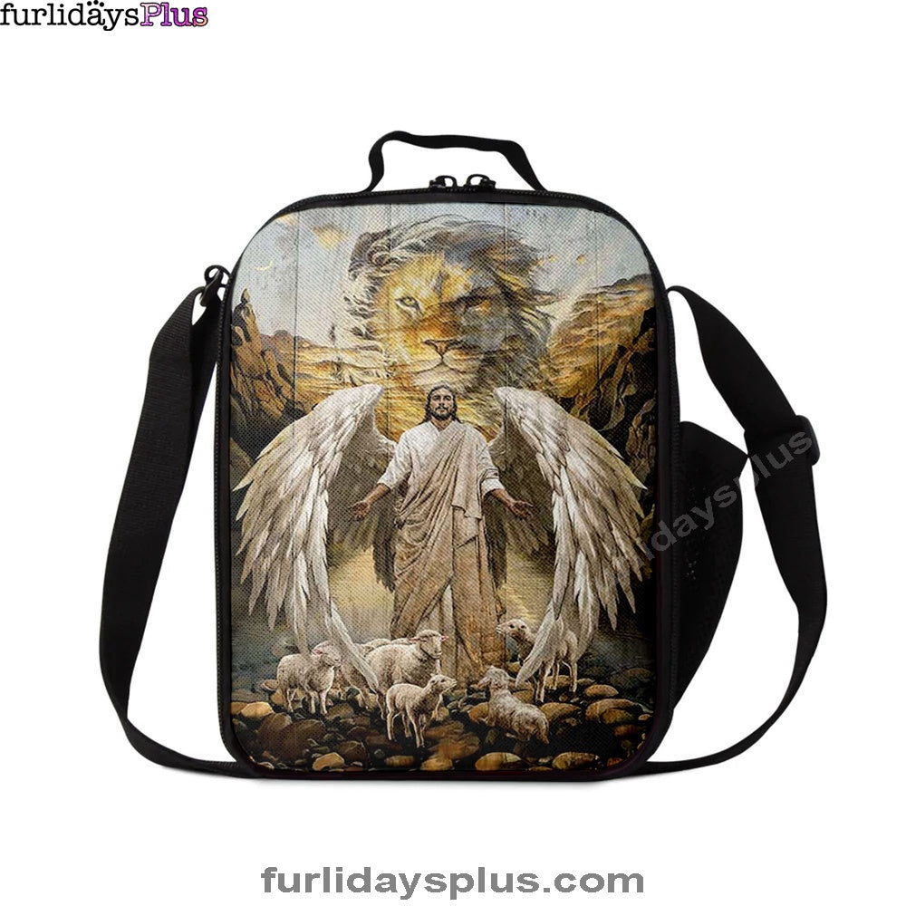 Christian Lunch Bag, Lunch Bag, Jesus Lord Wings Lion Of Judah Lambs Of God Lunch Bag, Lunch Bags For Adults