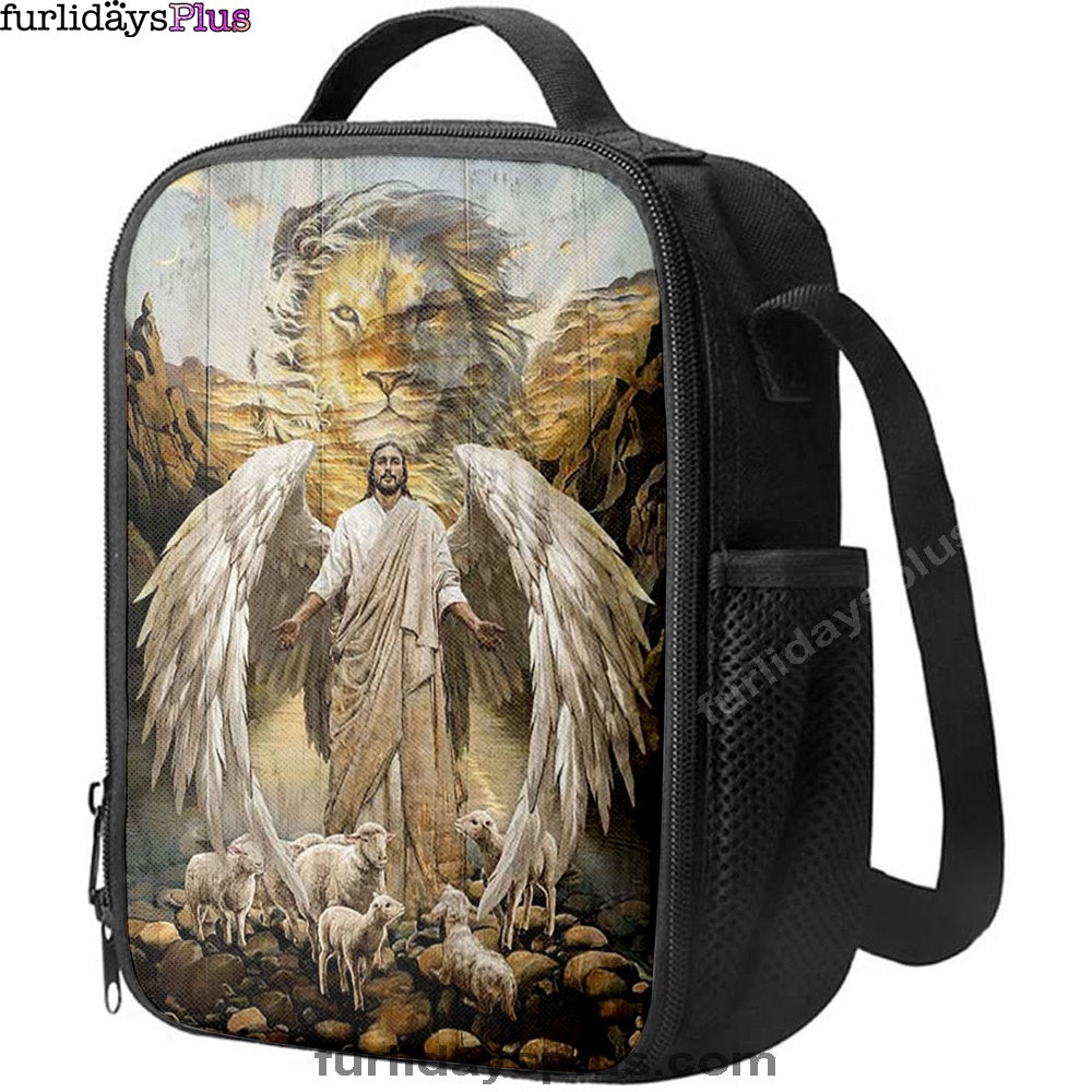 Christian Lunch Bag, Lunch Bag, Jesus Lord Wings Lion Of Judah Lambs Of God Lunch Bag, Lunch Bags For Adults