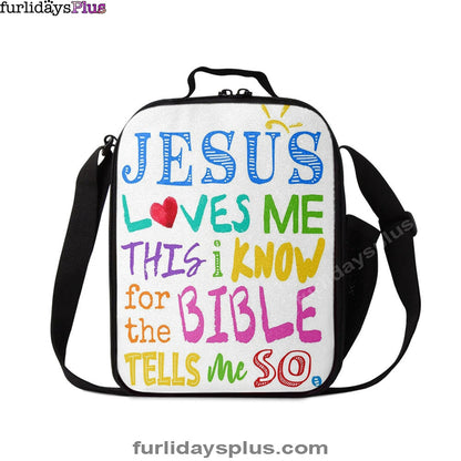 Christian Lunch Bag, Lunch Bag, Jesus Loves Me Lunch Bag Print, Lunch Bags For Adults