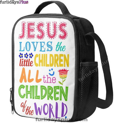 Christian Lunch Bag, Lunch Bag, Jesus Loves The Little Children Lunch Bag, Lunch Bags For Adults