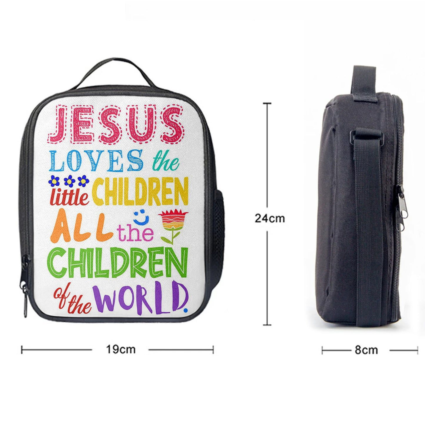 Christian Lunch Bag, Lunch Bag, Jesus Loves The Little Children Lunch Bag, Lunch Bags For Adults