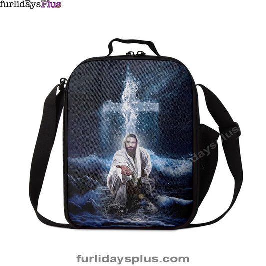Christian Lunch Bag, Lunch Bag, Jesus Outstretched Hands Saves Lunch Bag, Lunch Bags For Adults
