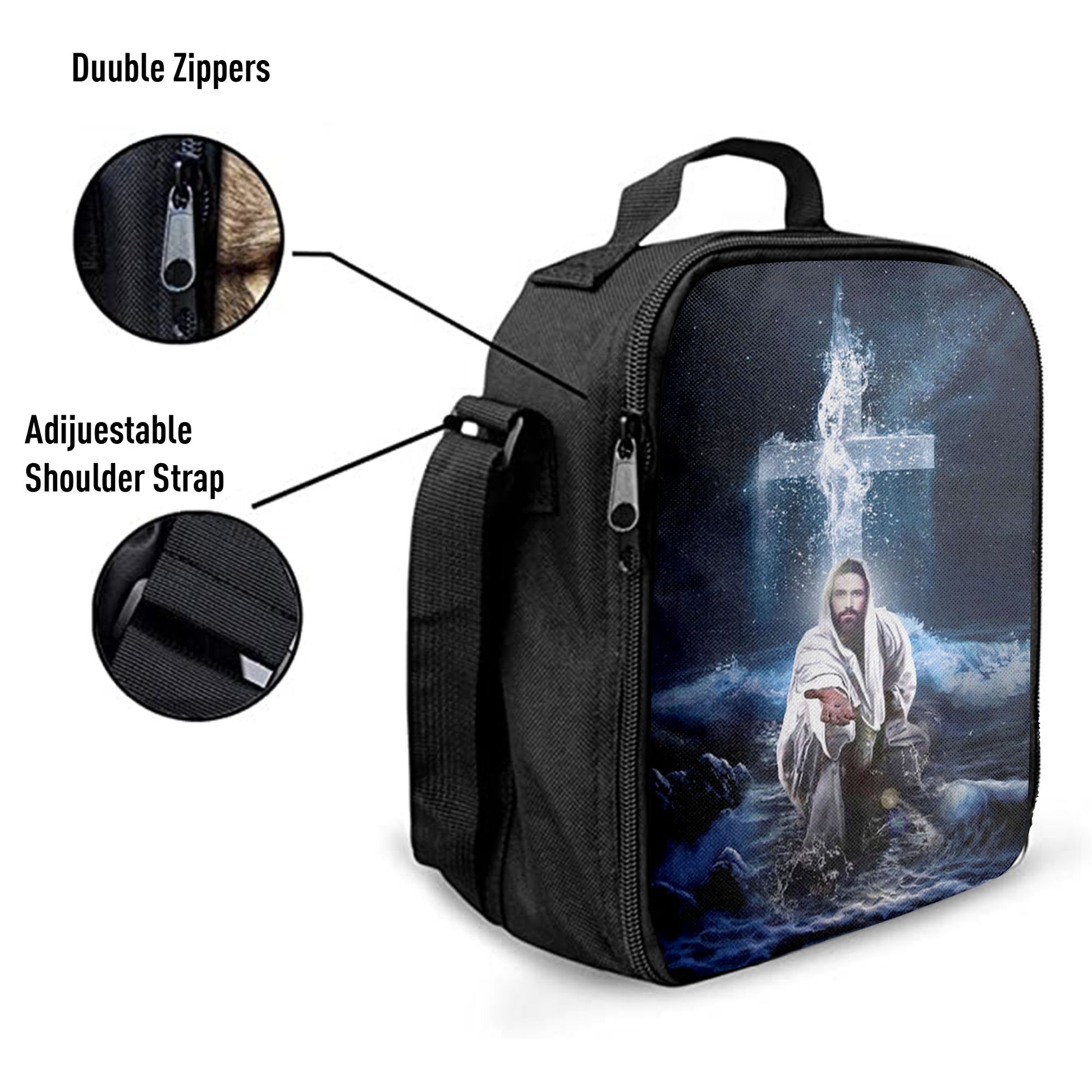 Christian Lunch Bag, Lunch Bag, Jesus Outstretched Hands Saves Lunch Bag, Lunch Bags For Adults