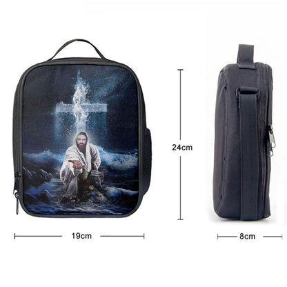 Christian Lunch Bag, Lunch Bag, Jesus Outstretched Hands Saves Lunch Bag, Lunch Bags For Adults