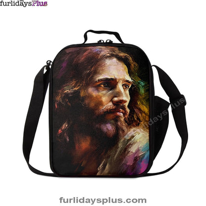 Christian Lunch Bag, Lunch Bag, Jesus Painting Lunchbag, Lunch Bags For Adults