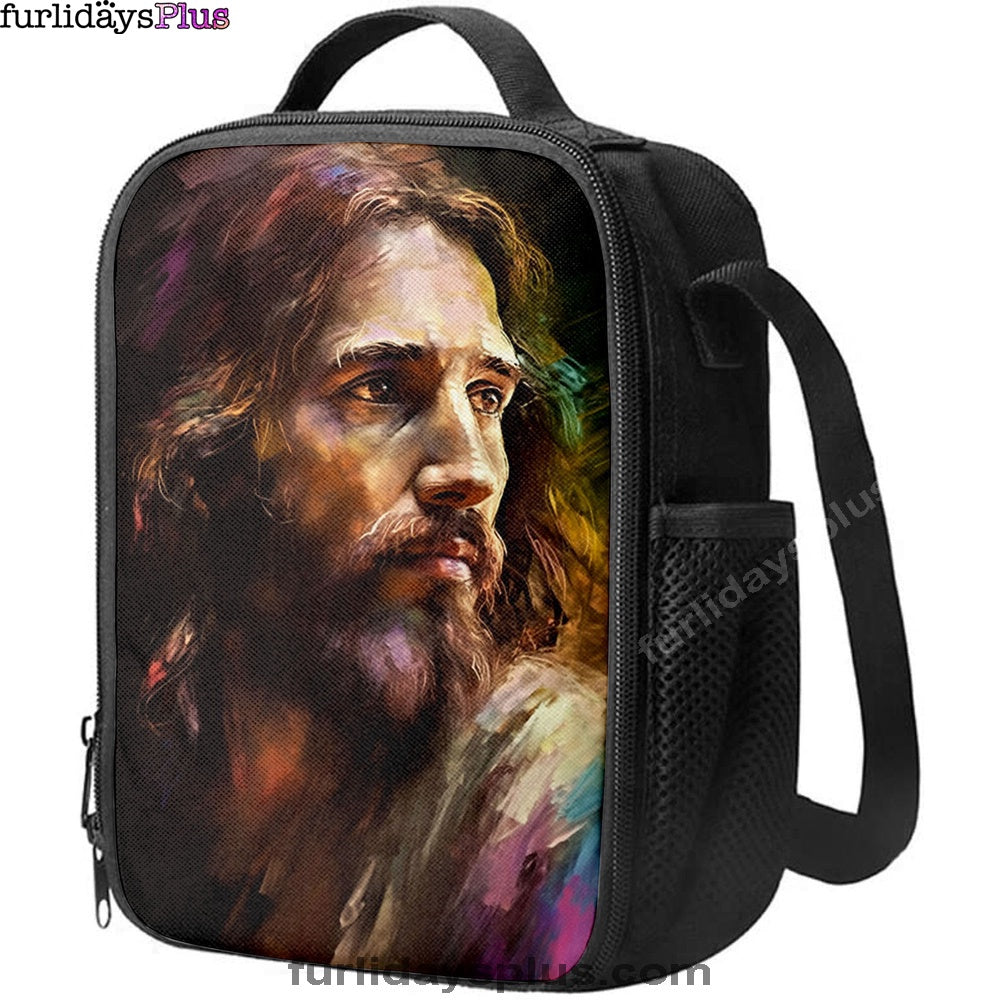 Christian Lunch Bag, Lunch Bag, Jesus Painting Lunchbag, Lunch Bags For Adults