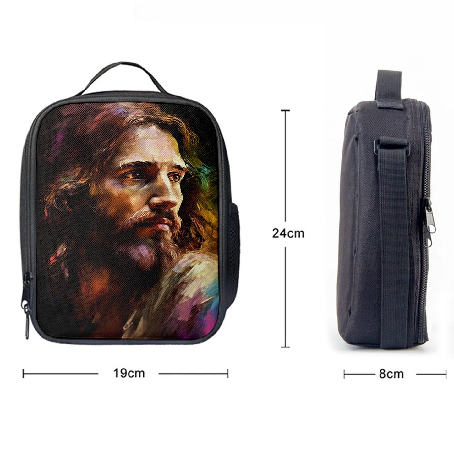 Christian Lunch Bag, Lunch Bag, Jesus Painting Lunchbag, Lunch Bags For Adults