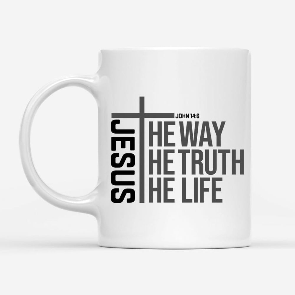 Christian Mug, Christian Coffee Mug, Jesus The Way The Truth The Life, Religious Coffee Mugs, Scripture Coffee Mugs