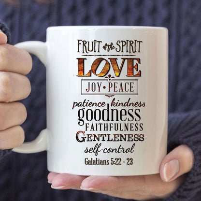 Christian Mug, Fruit Of The Spirit, Bible Verse, Christian Coffee Mug, Religious Coffee Mugs, Scripture Coffee Mugs