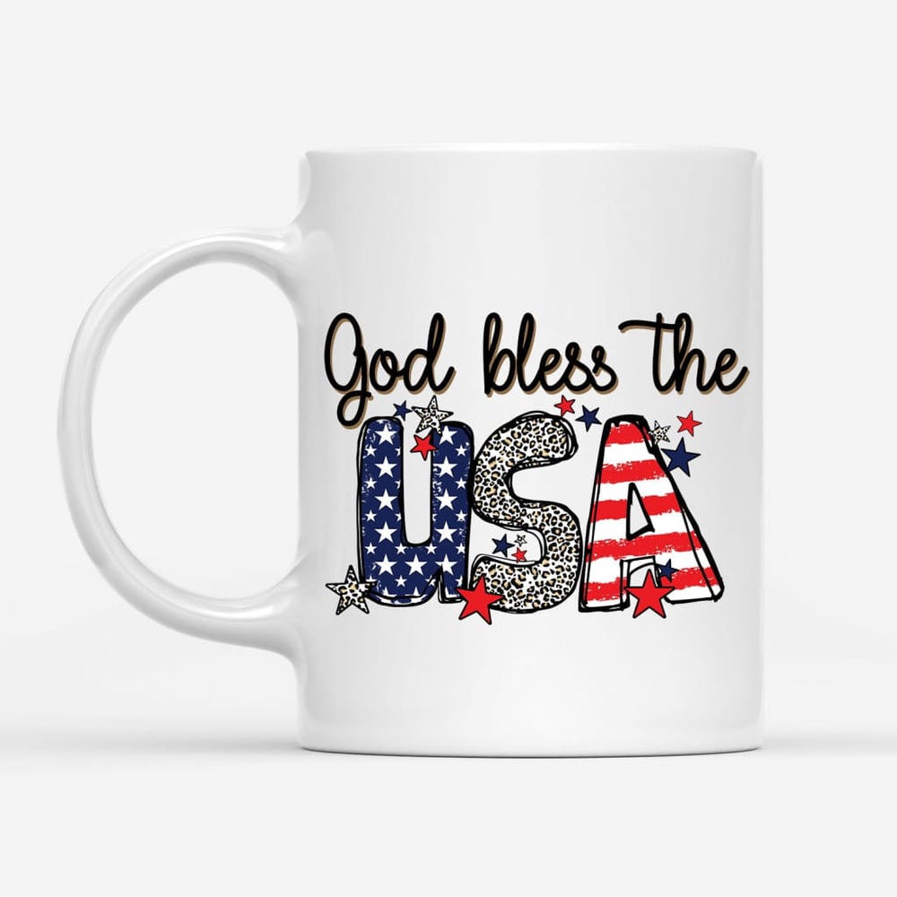Christian Mug, God Bless The Usa Coffee Mug, Religious Coffee Mugs, Scripture Coffee Mugs