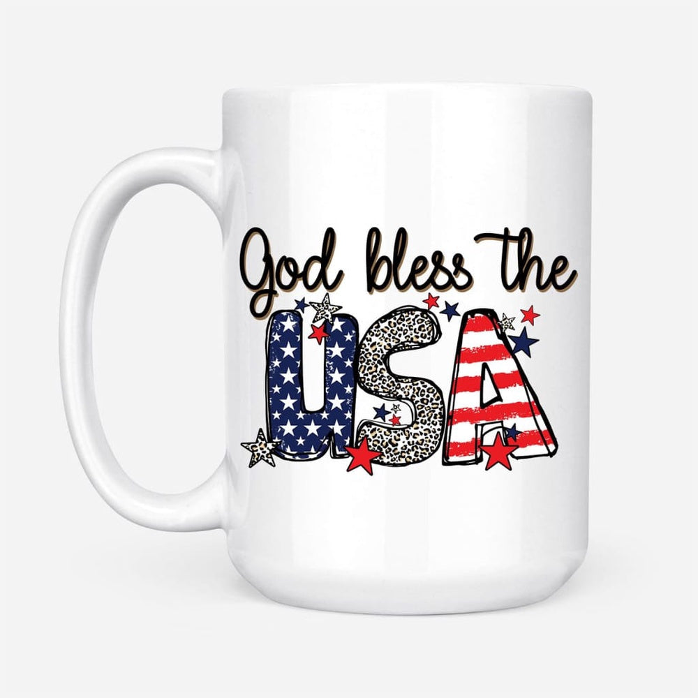 Christian Mug, God Bless The Usa Coffee Mug, Religious Coffee Mugs, Scripture Coffee Mugs