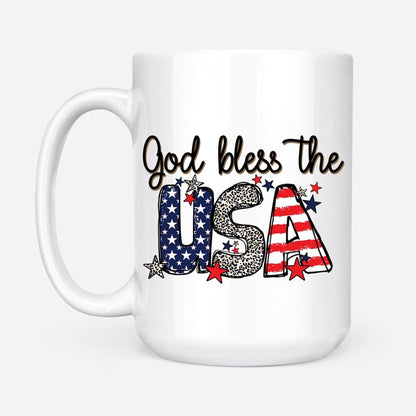 Christian Mug, God Bless The Usa Coffee Mug, Religious Coffee Mugs, Scripture Coffee Mugs
