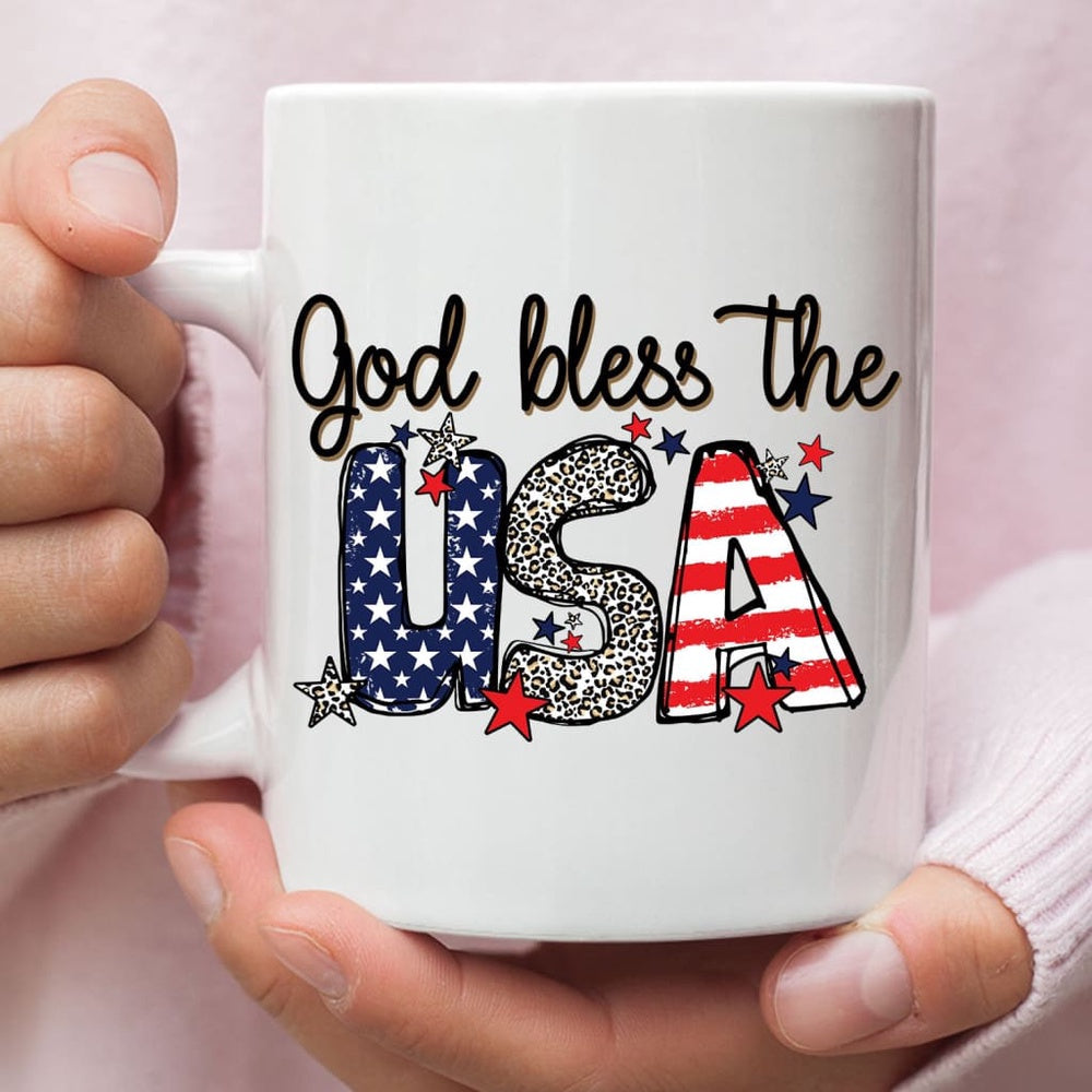 Christian Mug, God Bless The Usa Coffee Mug, Religious Coffee Mugs, Scripture Coffee Mugs