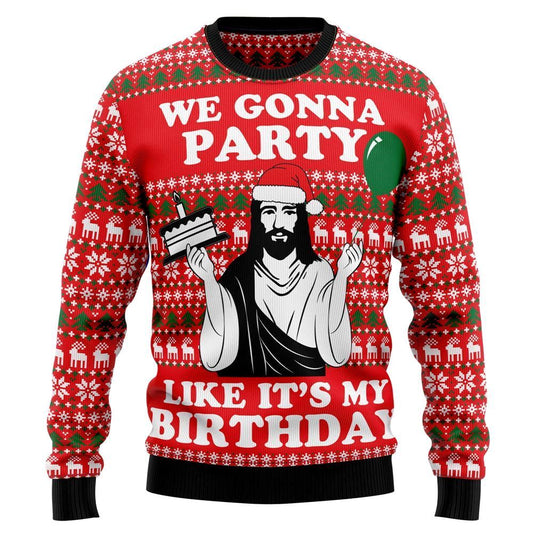Christian Party Ugly Christmas Sweater - Gifts For People Who Love Jesus, Sweater For Christian
