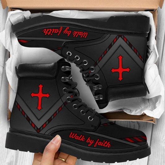 Christian Shoes, Christian Boots, Christian Walk By Faith Art Boots, Jesus Shoes, Jesus Boots