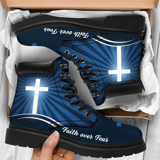 Christian Shoes, Christian Boots, Faith Over Fear Boots, Christian Fashion Shoes, Jesus Shoes, Jesus Boots