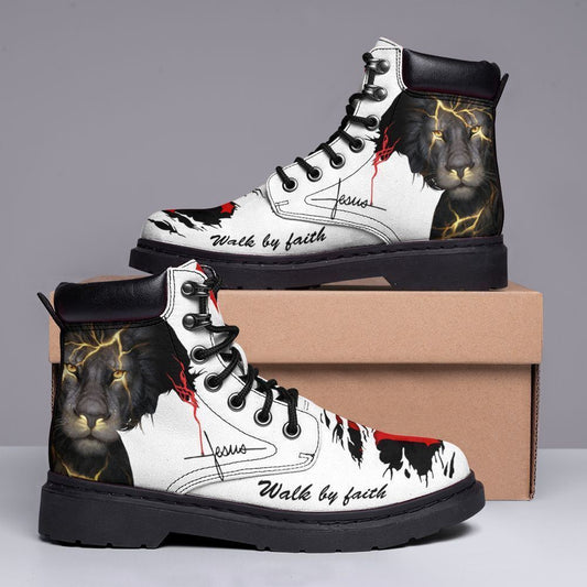 Christian Shoes, Christian Boots, God Art Walk By Faith Boots, Jesus Shoes, Jesus Boots