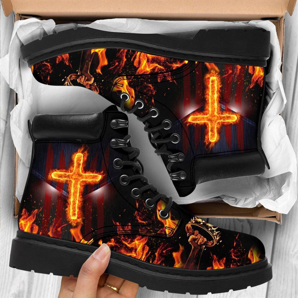 Christian Shoes, Christian Boots, Jesus Fire Cross Boots, Jesus Shoes, Jesus Boots