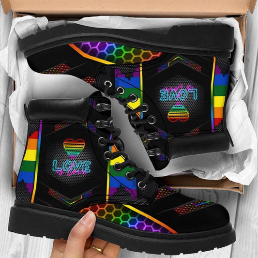 Christian Shoes, Christian Boots, LGBT Love Is Love Christ Boots, Jesus Shoes, Jesus Boots