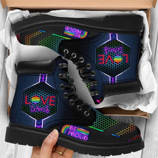 Christian Shoes, Christian Boots, LGBT Love Wins Be Proud Boots, Jesus Shoes, Jesus Boots