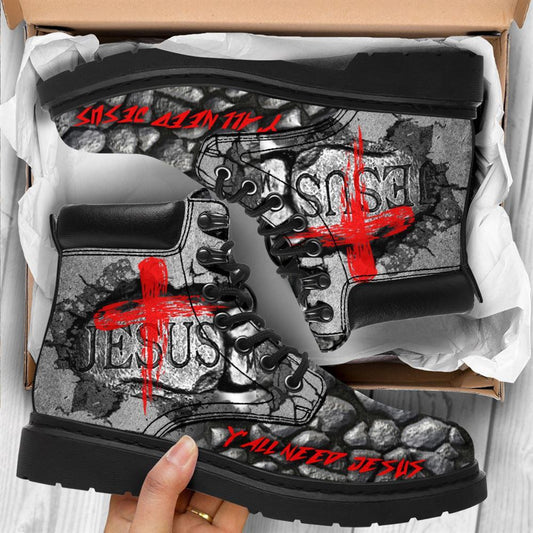Christian Shoes, Christian Boots, Y'All Need Jesus Boots, Jesus Shoes, Jesus Boots