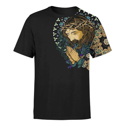 Christian T Shirt, Mother Mary And Jesus Catholic All Over Print T-Shirt, Religious Shirts