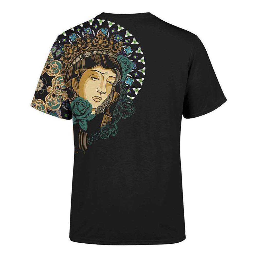 Christian T Shirt, Mother Mary And Jesus Catholic All Over Print T-Shirt, Religious Shirts